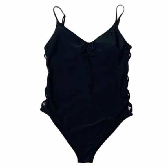 Hollister Swim Hollister One Piece Swimsuit Black Side Cut Outs S